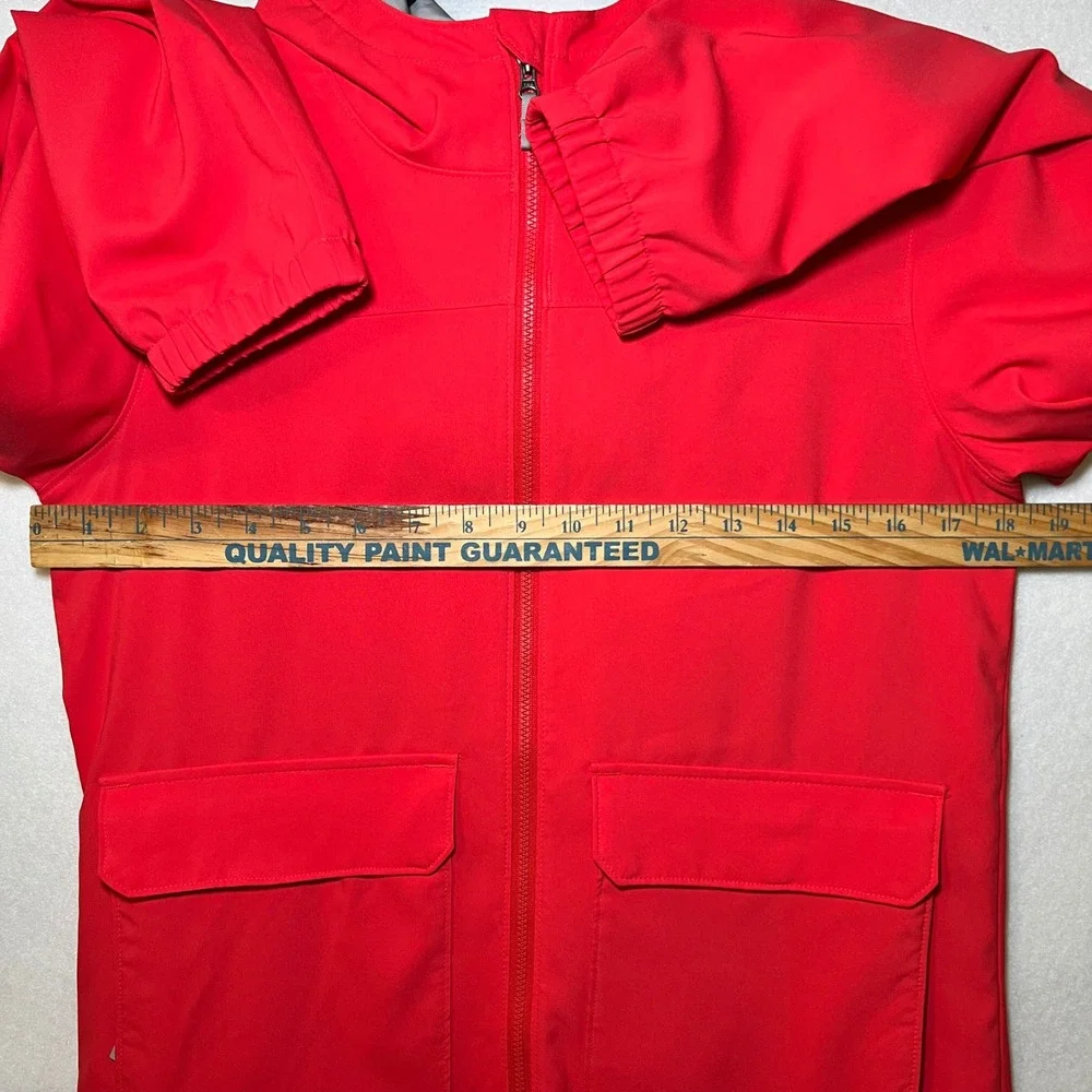 Columbia Red Softshell Hooded Full Zip Gorpcore Outdoor Jacket Youth L 14/16